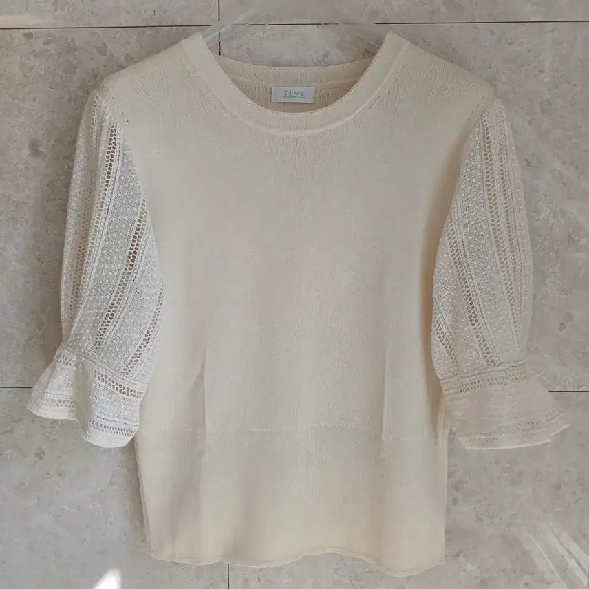 [BUNJANG] TIME Lace Point Knit Blouse / 타임 레이스포인트니트 (초특가)~주말할인