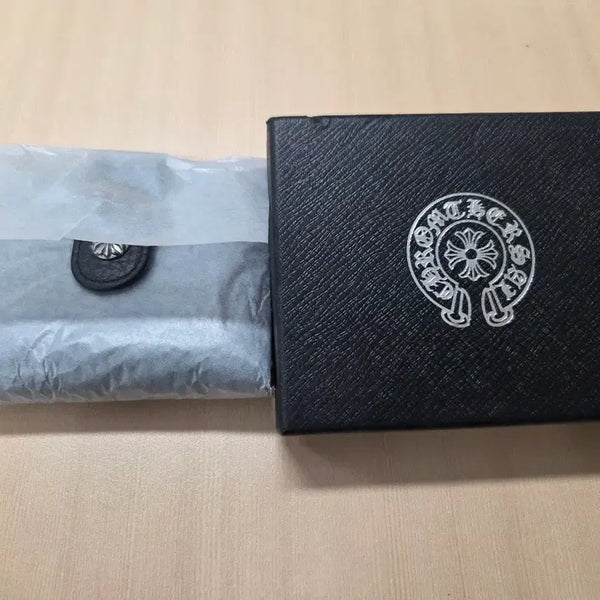 [BUNJANG] Chrome Hearts Black Leather Bifold Wallet / 크롬하츠 소가죽 반지갑 블랙