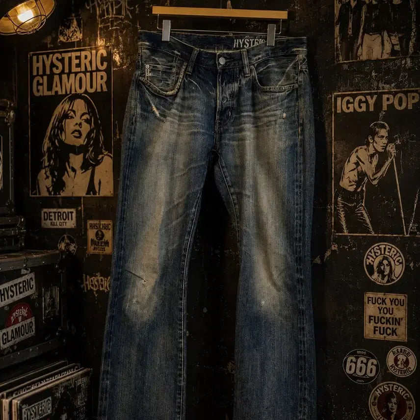 [BUNJANG] Hysteric Glamour Studded Denim Jeans / 히스테릭 글래머 스터드 데님