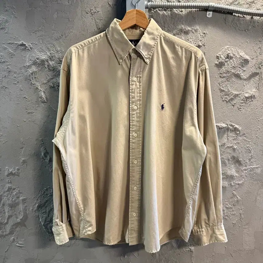 [BUNJANG] Polo Ralph Lauren Blair Twill Shirt Beige / M 폴로 랄프로렌 블레어 트윌 셔츠 베이지