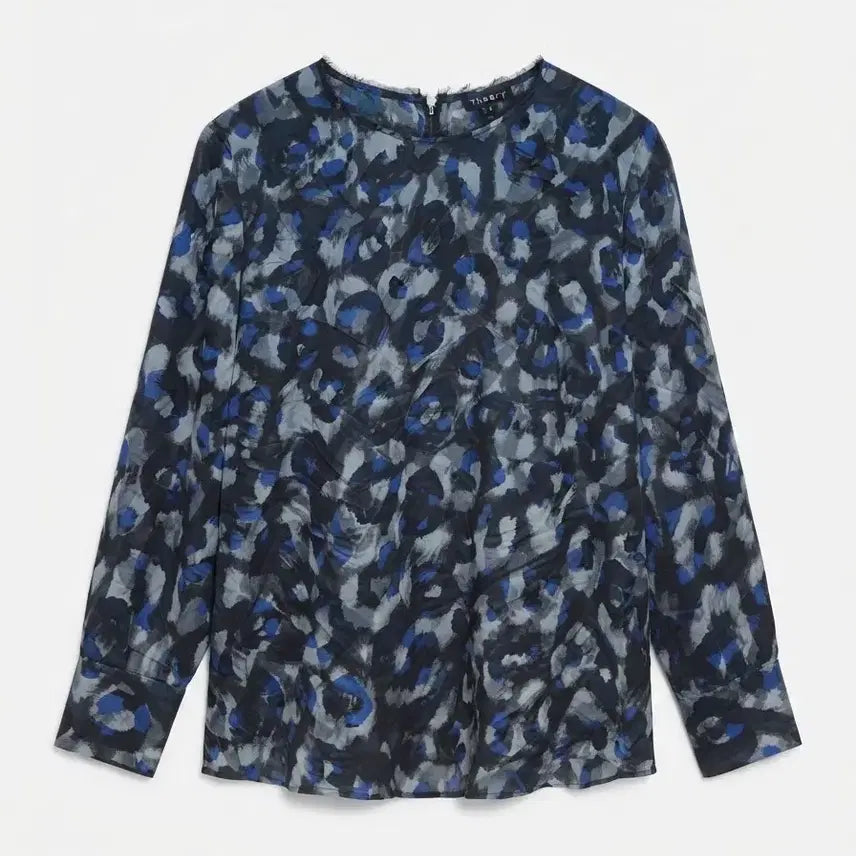 [BUNJANG] Theory Leopard Pattern Blouse M / 띠어리 레오파드 패턴 블라우스 M