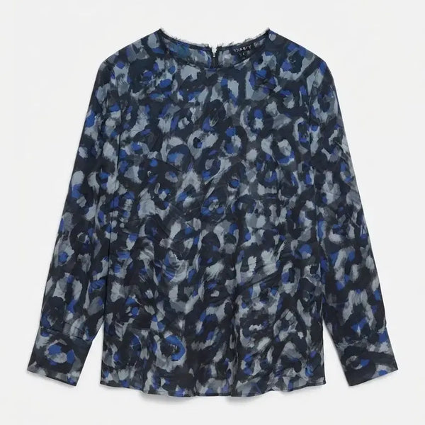 [BUNJANG] Theory Leopard Pattern Blouse M / 띠어리 레오파드 패턴 블라우스 M
