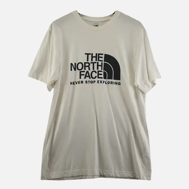 [BUNJANG] The North Face White Men's Short Sleeve T-Shirt L N8361 / 노스페이스 화이트 남자 반팔티 L N8361