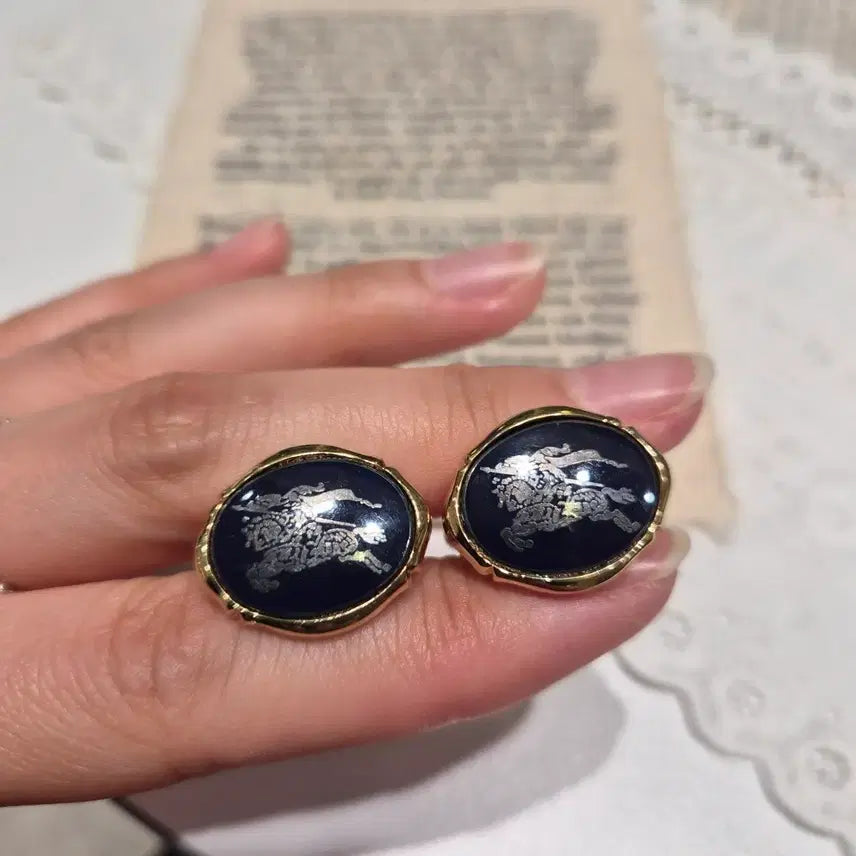 [BUNJANG] Burberrys Sterling Silver Gold Plated Equestrian Knight Cufflinks / 정품 버버리 (실버925) 골드도금 커프스링크 한쌍
