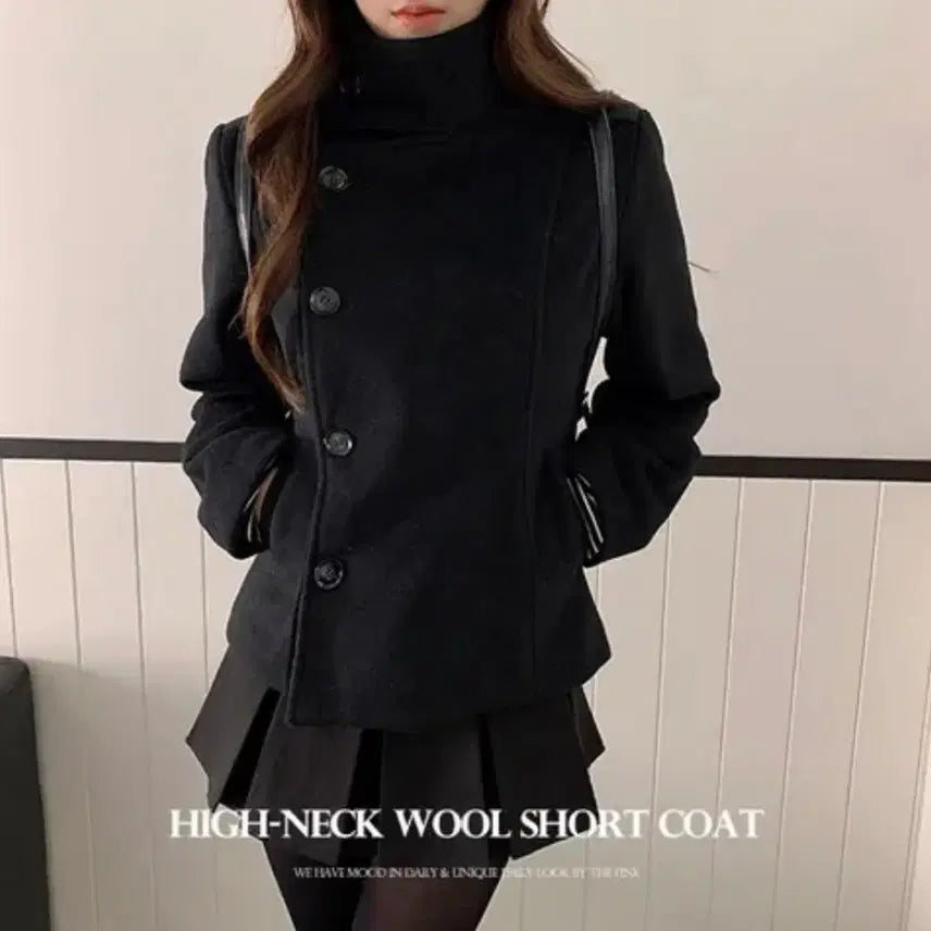 [BUNJANG] ROUL Highneck Double Quilted Short Coat / 로울 하이넥 더블 누빔 숏 코트