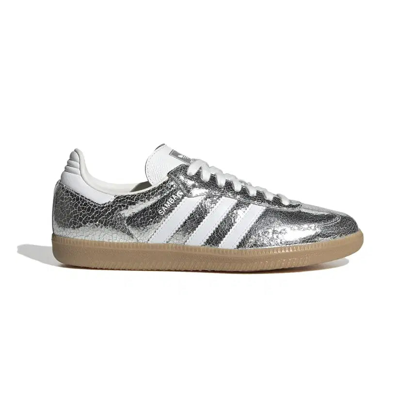 [BUNJANG] Adidas Women's Samba OG Mirabelle Silver Sneakers / 255-아디다스 우먼스 운동화 스니커즈 삼바 SAMBA OG 미러볼 실버 JR0035
