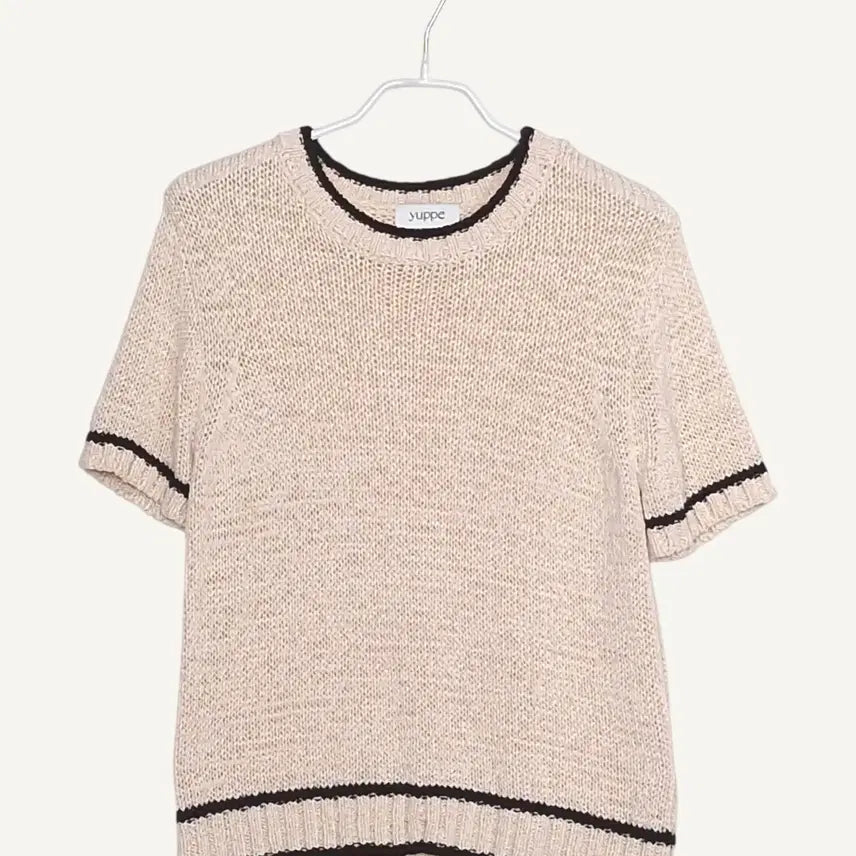 [BUNJANG] YUPPE Cotton Short Sleeve Knit (ONE SIZE) / 엽페 YUPPE 코튼 반팔 니트 ONE SIZE_A552