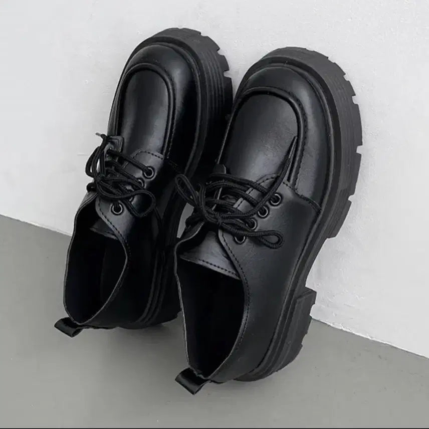 [BUNJANG] Dirrun Oxford Round Platform Loafers / 디룬 옥스퍼드 유광 무광 두가지 라운드 통굽 로퍼 230
