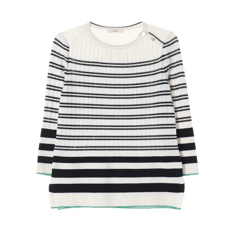 [BUNJANG] SYSTEM Knit T-shirt / SYSTEM 시스템 니트 티셔츠/여성F/TTLAXB2003