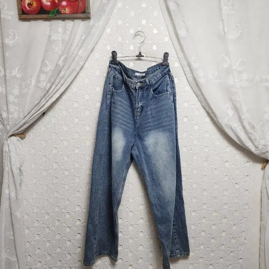 [BUNJANG] Women's Wide Leg Pants Size 28 / 청 와이드팬츠 여성28