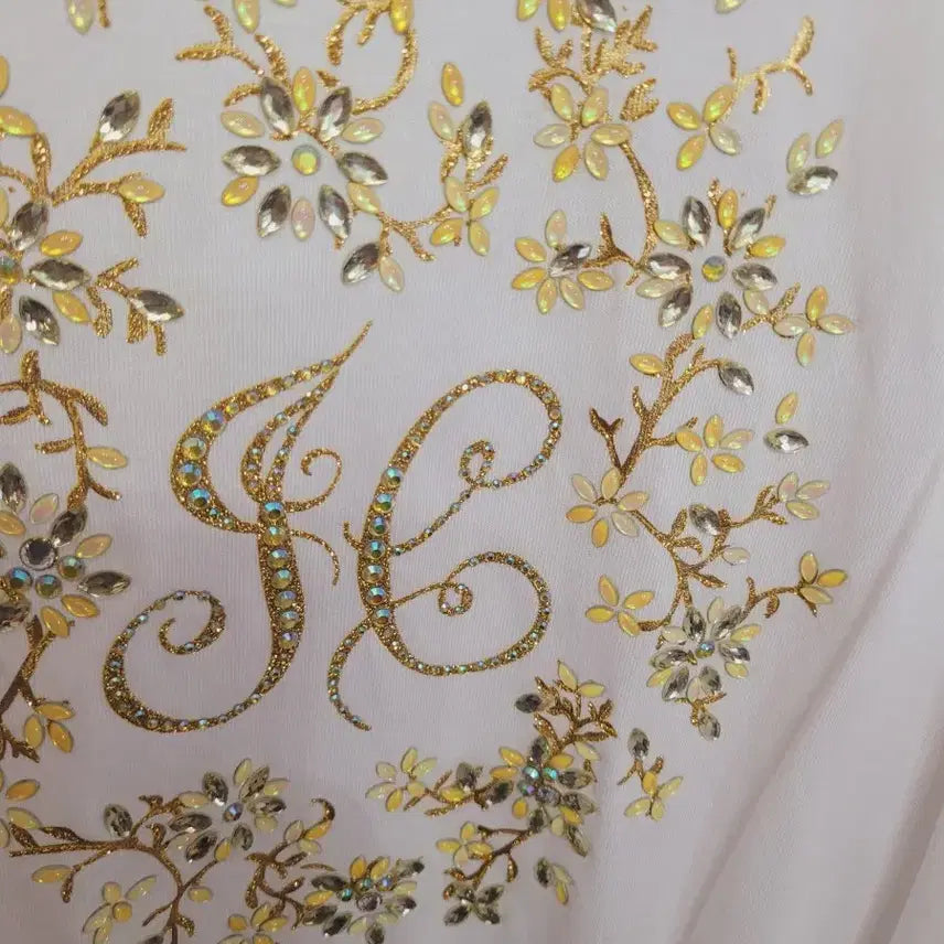 [BUNJANG] Juci Couture M White Bling T-Shirt / 쥬시꾸뛰르 M ,화이트블링