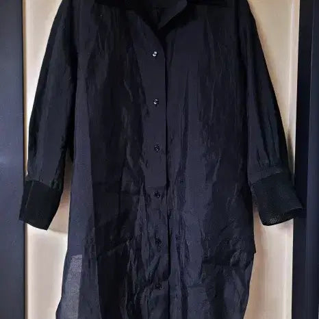 [BUNJANG] I'Z BABA Black Long Blouse (Poly Blend) / 아이잗바바 블랙 롱블라우스 폴1355