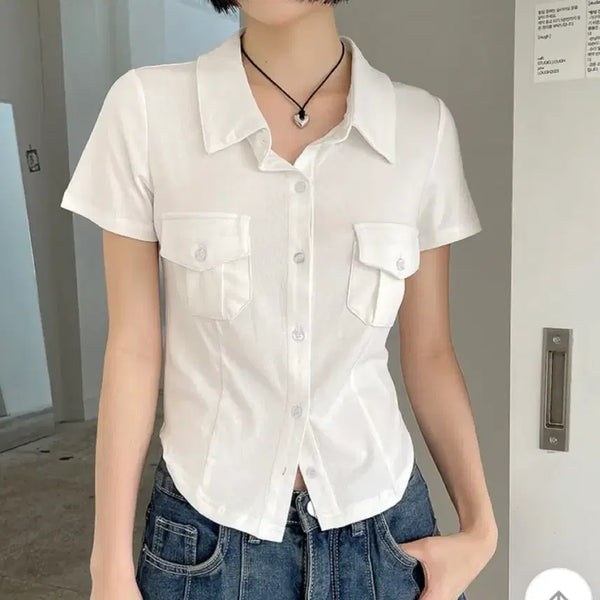 [BUNJANG] Dangdang Girl Slim Fit T-Shirt / 당당걸 슬림핏 티셔츠