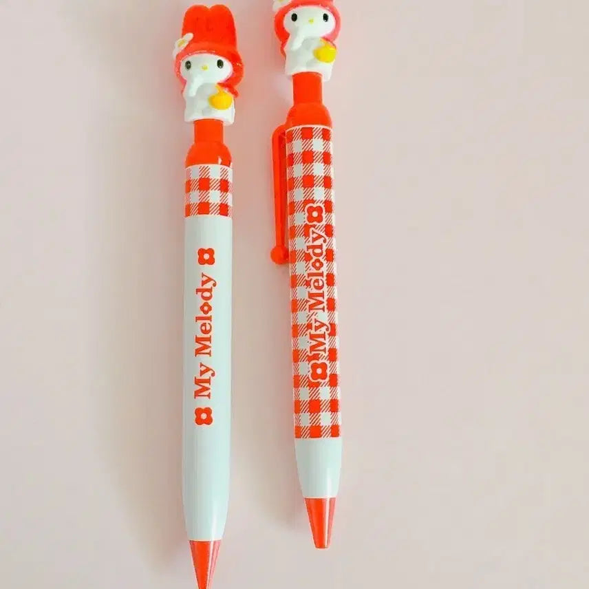 [BUNJANG] Sanrio Retro My Melody Mechanical Pencil & Ballpoint Pen Set (2 Types) / 산리오 레트로 고전 체크 마이멜로디 마멜 샤프 볼펜 2종 세트