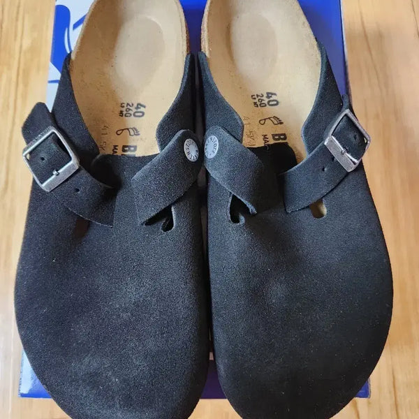 [BUNJANG] Birkenstock Boston Suede Black Size 40 (260mm) / 버켄스탁 보스턴 스웨이드 블랙 40(260) 팔아요.