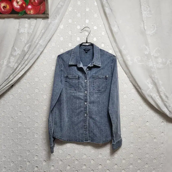 [BUNJANG] Guess Women's Denim Shirt 90 / 게스 청 데님셔츠 여성90