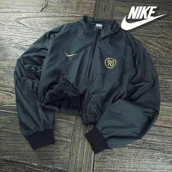 [BUNJANG] Nike Total 90 Cropped Windbreaker Jacket Black / 나이키 크롭 커스텀 토탈 90 바람막이 자켓 블랙 M21828