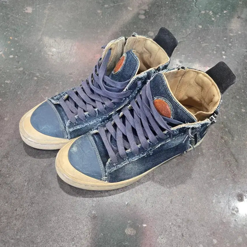[BUNJANG] Diesel Denim High-Top Sneakers US 10 (280mm) / 디젤 데님 하이탑 스니커즈 280 #1