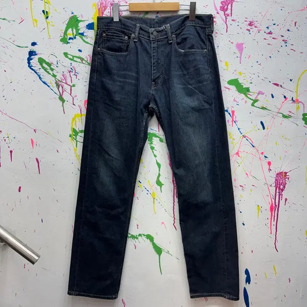 [BUNJANG] Levi's 505 Dark Wash Denim Pants W32 L32 / 리바이스 505 진청 데님 팬츠 W32 L32
