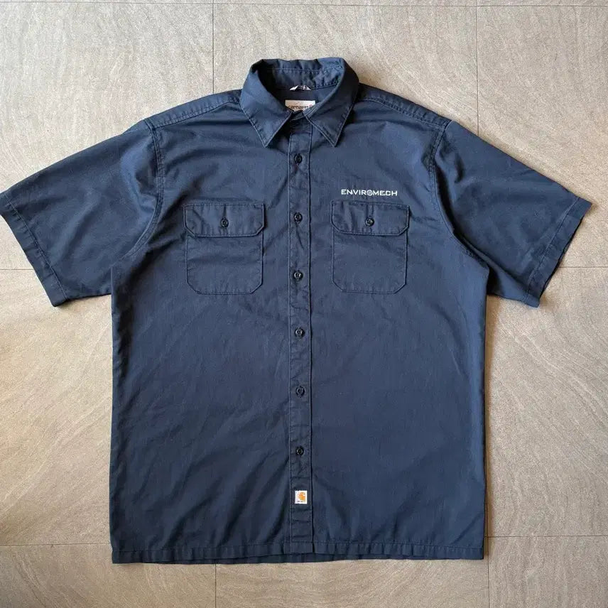 [BUNJANG] Carhartt Original Navy Short Sleeve Shirt XL / 칼하트 오리지널 네이비 반팔 셔츠
