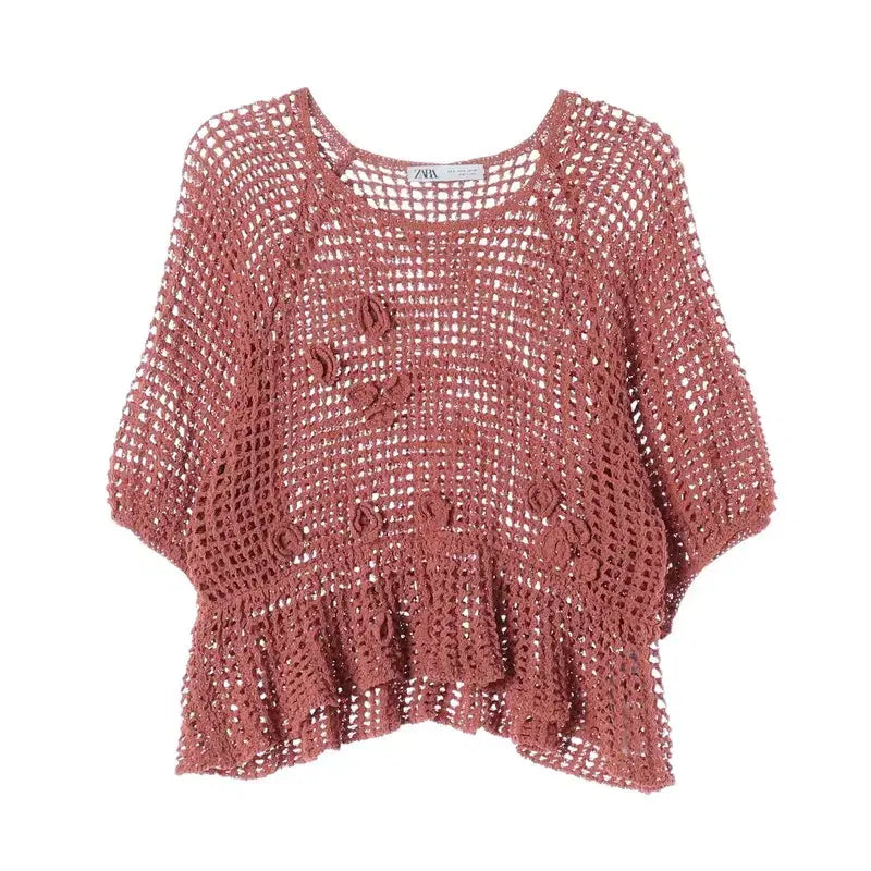 [BUNJANG] ZARA Crochet Knit Top Women's M / ZARA 자라 크로셰 니트/여성M/TTLAXB2004