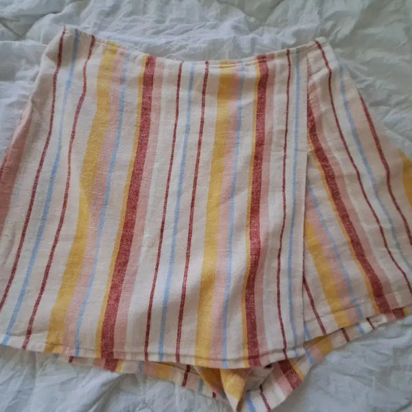 [BUNJANG] Striped Culotte Shorts / 스트라이프 큐롯 반바지