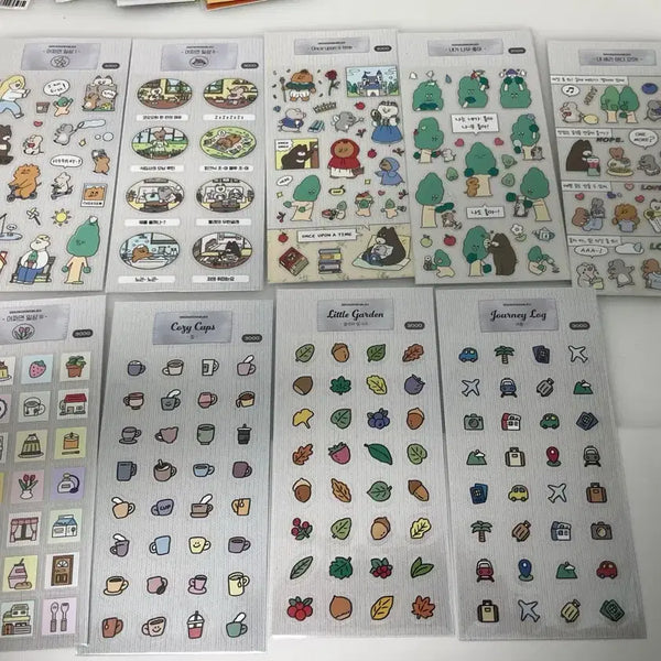 [BUNJANG] Dolkong Blue Seal Sticker Bundle / [다꾸처분] 돌콩블루 씰스티커 일괄 판매