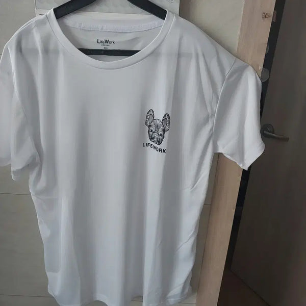 [BUNJANG] Life Work French Bulldog Short Sleeve T-Shirt XXL / 라이프워크  프렌치불독 반팔티 XXL  새상품