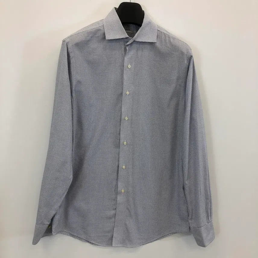 [BUNJANG] Brooks Brothers Regent Non-Iron Gingham Shirt Blue Cotton 100 / 브룩스브라더스 리젠트 논아이론 깅엄셔츠 100
