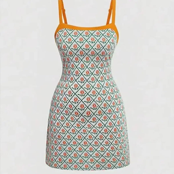 [BUNJANG] Plus Size Floral Sleeveless Mini Dress XL / 새상품 xl 빅사이즈 77 휴양지 꽃무늬 나시 미니 원피스
