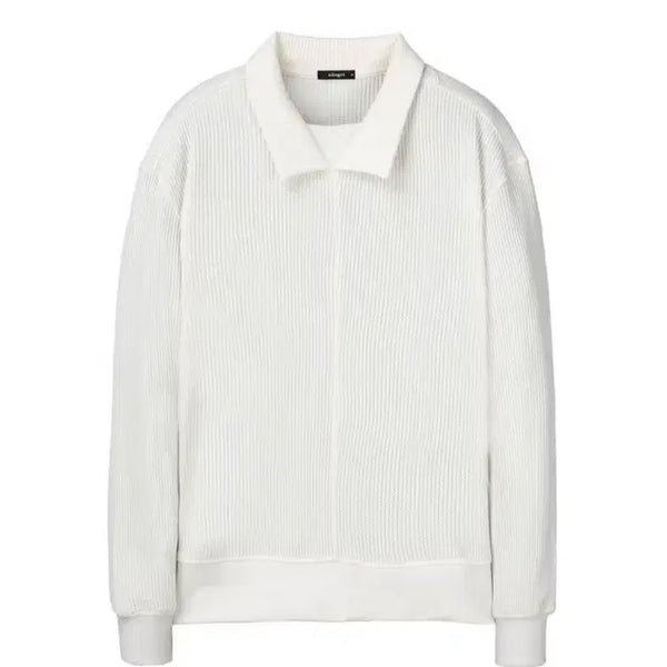 [BUNJANG] Allegri Terry Oversized Long Sleeve Polo Shirt M (105) / [새상품] 알레그리 테리 오버핏 긴팔 카라티셔츠 M(105)