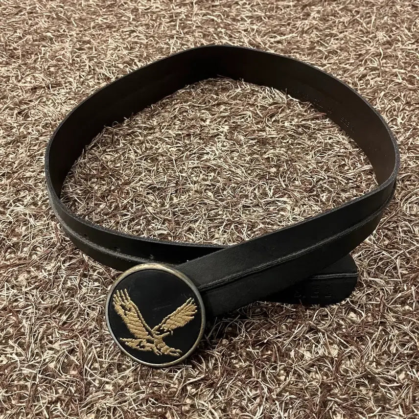 [BUNJANG] Diesel Eagle Buckle Leather Belt / 디젤 이글 버클 레더 벨트