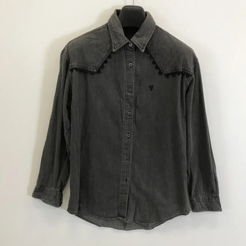 [BUNJANG] Guess 90s Western Denim Shirt Gray Women's 90 / 게스 90s 그레이 웨스턴 데님셔츠 [여성90]