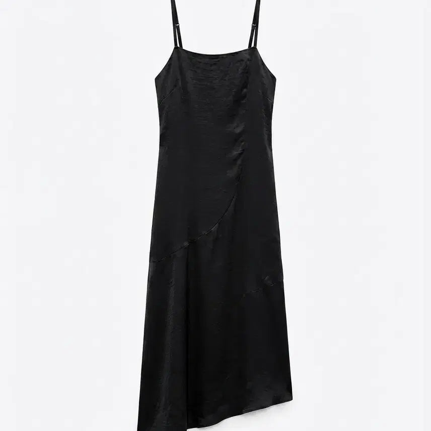 [BUNJANG] RACHEL RACY Black Satin Slip Dress Size 0 / RACHEL RACY 블랙 새틴 슬립 원피스 0사이즈