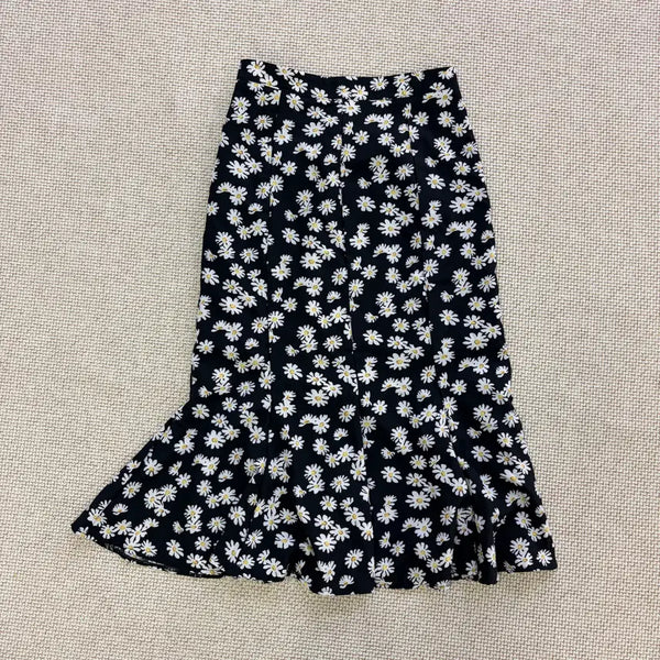 [BUNJANG] L QIQI Vintage Pattern Frill Skirt / L QIQI 빈티지 패턴 프릴 스커트 0724D2