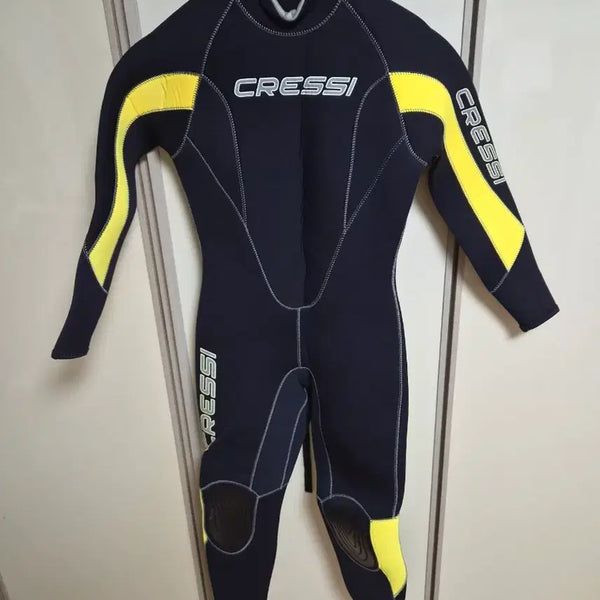 [BUNJANG] Cressi Wetsuit Black & Yellow / 크레시 웻 슈트 블랙 앤 옐로우