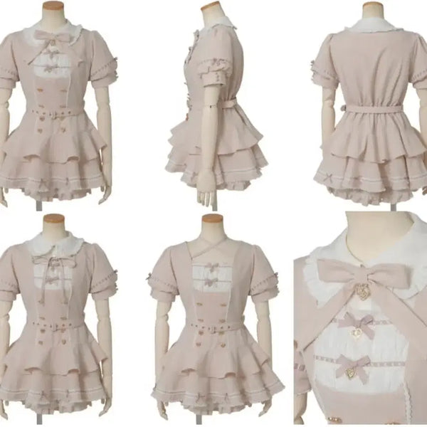 [BUNJANG] Liz Lisa Pink 2-Way Ribbon Setup Short Sleeve Set / (판매중) 리즈리사 핑크 2way 투웨이 리본 셋업 반팔