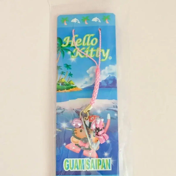 [BUNJANG] Sanrio Retro Classic Kitty Guam Saipan Snorkeling Costume Keyring Strap / 산리오 레트로 고전 키티 괌 사이판 스노쿨링 코스튬 키링 스트랩