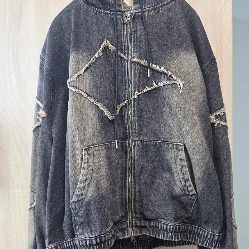 [BUNJANG] Vintage Washed Denim Hooded Jacket / 빈티지 데님 후드자켓