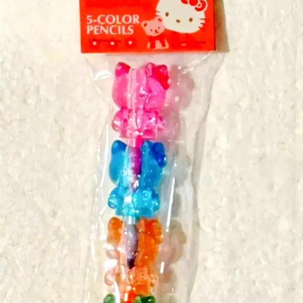 [BUNJANG] Sanrio Hello Kitty Glitter Colored Pencils Set / 키티 색연필, 글리터 키티 크레파스, 투명키티펜