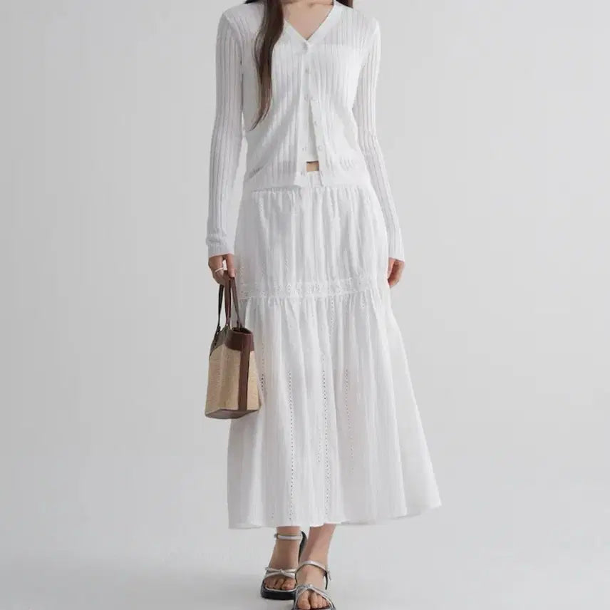 [BUNJANG] Cardigan Skirt Set / 가디건 스커트 셋업