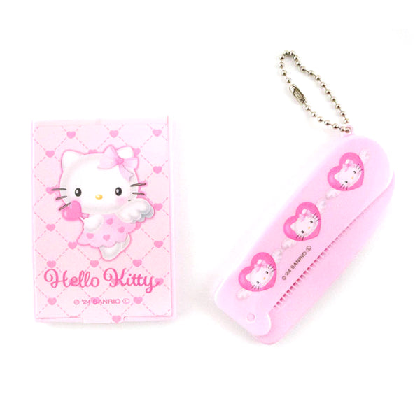 [BUNJANG] Sanrio Yumemiru Angel Kitty Compact Mirror and Brush Set / [당일발송] 키티 유메미루 꿈꾸는 천사 엔젤 거울 빗 브러쉬 산리오 휴대용 컴팩트