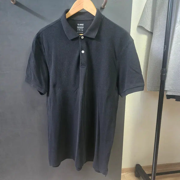 [BUNJANG] Giordano Short Sleeve Polo T-Shirt Black XL / 지오다노 반팔 카라 티셔츠 블랙 XL