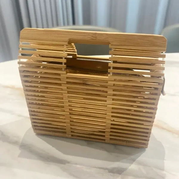[BUNJANG] Bamboo Tote Bag / 고급 뱀부 토트백 보관만한 새거