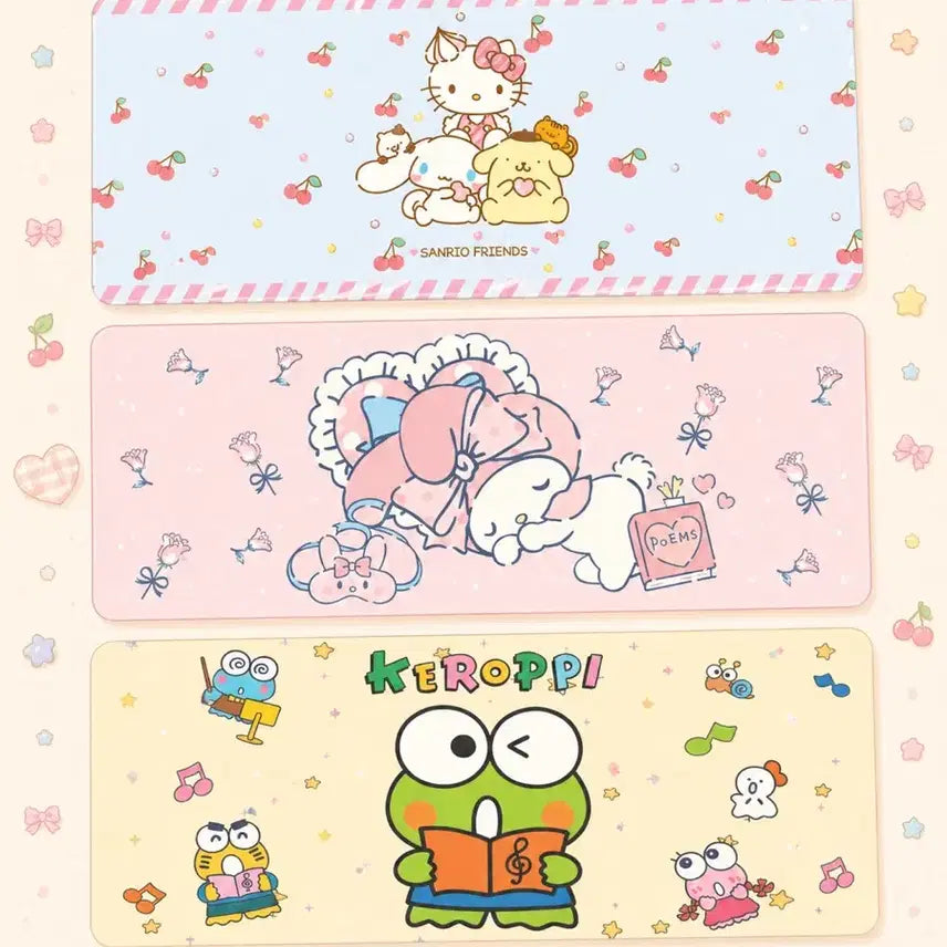 [BUNJANG] Sanrio Characters Desk Mat Large Mouse Pad (My Melody, Keropi, Pochacco, Shin-chan) / 캐릭터 롱 키보드 마우스 테스크매트(산리오/마멜/케로피/포차코/짱구)