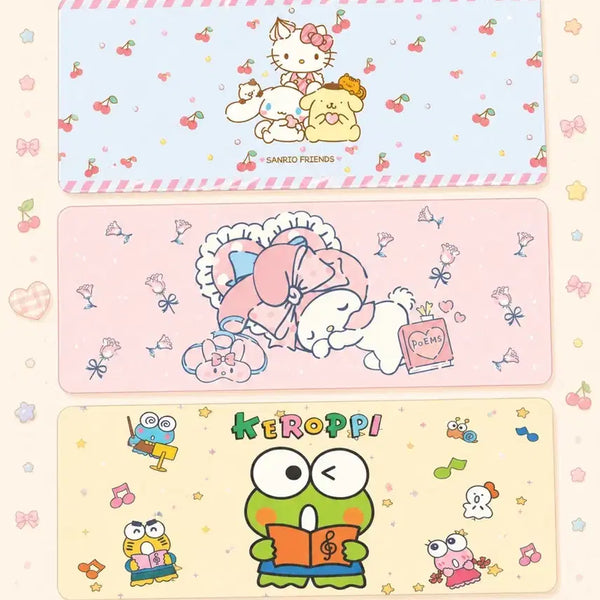 [BUNJANG] Sanrio Characters Desk Mat Large Mouse Pad (My Melody, Keropi, Pochacco, Shin-chan) / 캐릭터 롱 키보드 마우스 테스크매트(산리오/마멜/케로피/포차코/짱구)
