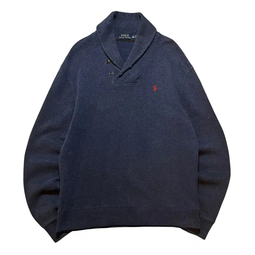 [BUNJANG] Polo Ralph Lauren Shawl Collar Cotton Knit - Size M / 폴로 랄프로렌 숄카라 코튼 니트