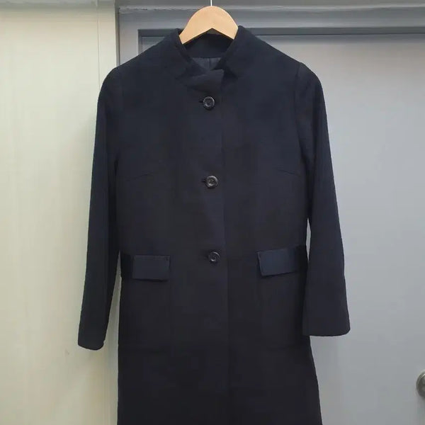 [BUNJANG] KUHO Angora Black Coat Size 85 / 구호 앙고라 블랙 코트 85
