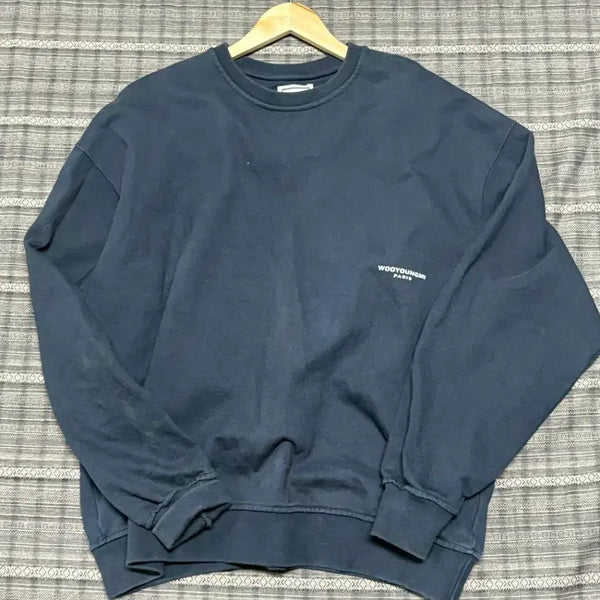[BUNJANG] Wooyoungmi Paris Navy Sweatshirt / 우영미 파리 맨투맨