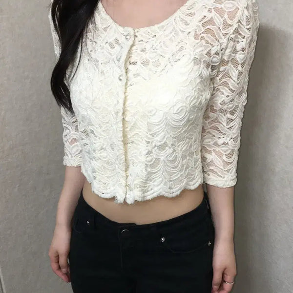 [BUNJANG] Vintage Lace Cardigan / 빈티지 레이스 가디건
